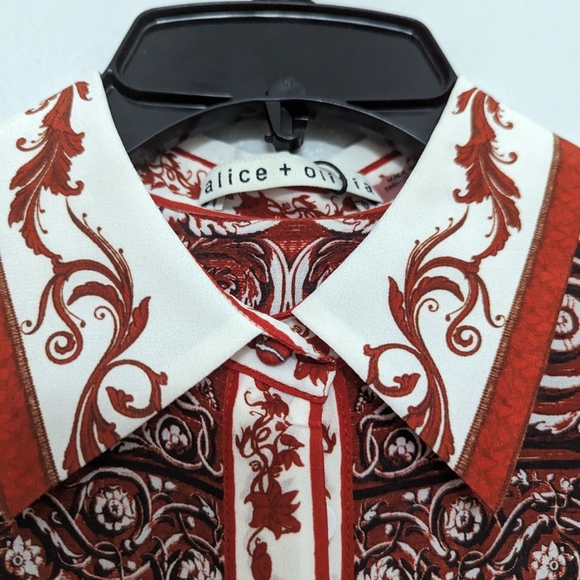 Alice + Olivia Willa Paisley Puff-Sleeve Top - Picture 5 of 7